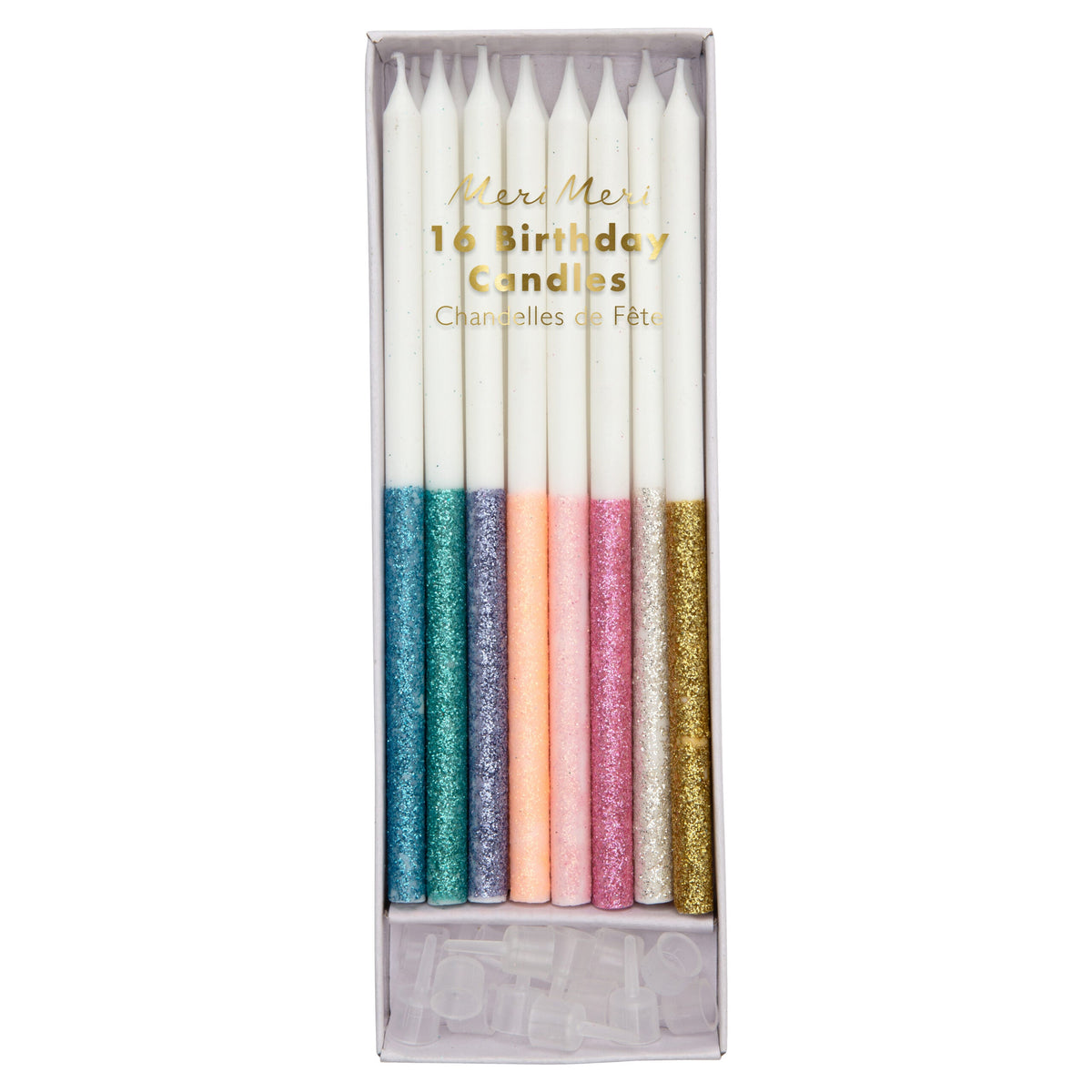 Multicolour Dipped Glitter Candle