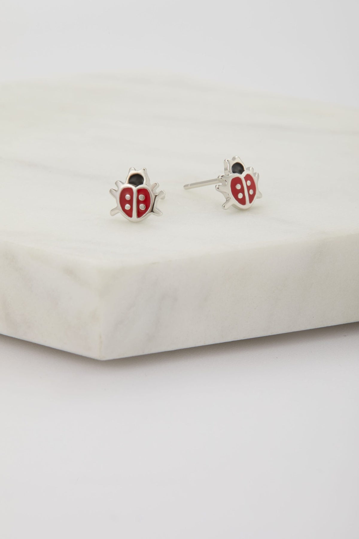 Ladybird Stud Earring - 925 Sterling Silver