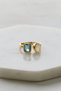 Skylar Ring - Moonstone/Blue Topaz