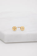 Crystal Disk Stud Earring