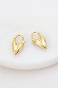 Jess Heart Hoop in gold