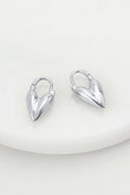 Jess Heart Hoop Silver
