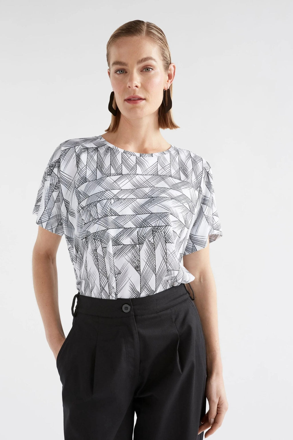 T Shirt - Haki Printed Short Sleeve