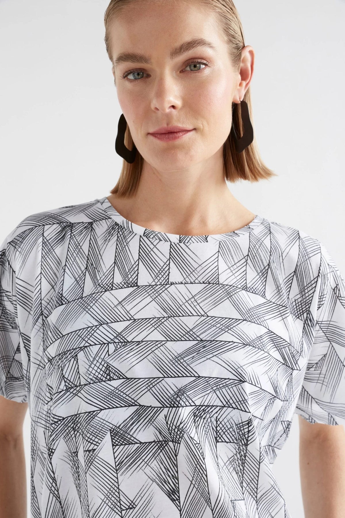 T Shirt - Haki Printed Short Sleeve