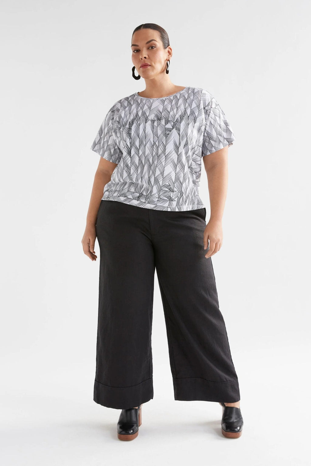 T Shirt - Haki Printed Short Sleeve
