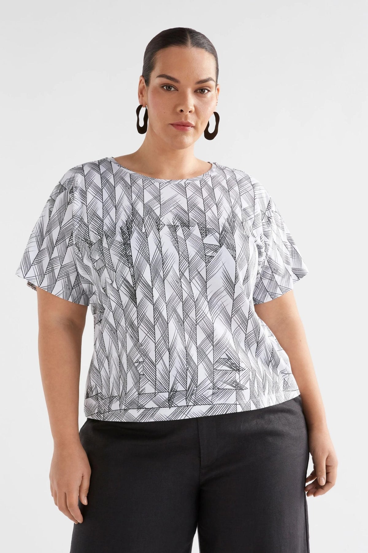 T Shirt - Haki Printed Short Sleeve