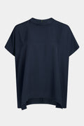 Hullu Top – relaxed silk-like NAIA acetate tee with handkerchief hem