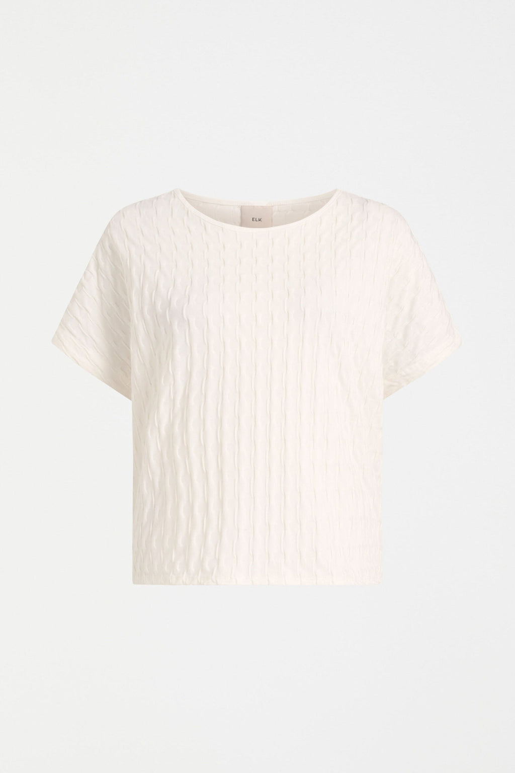 White Orta Boxy T Shirt Organic Cotton – front view