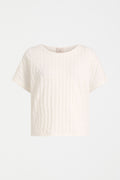 White Orta Boxy T Shirt Organic Cotton – front view
