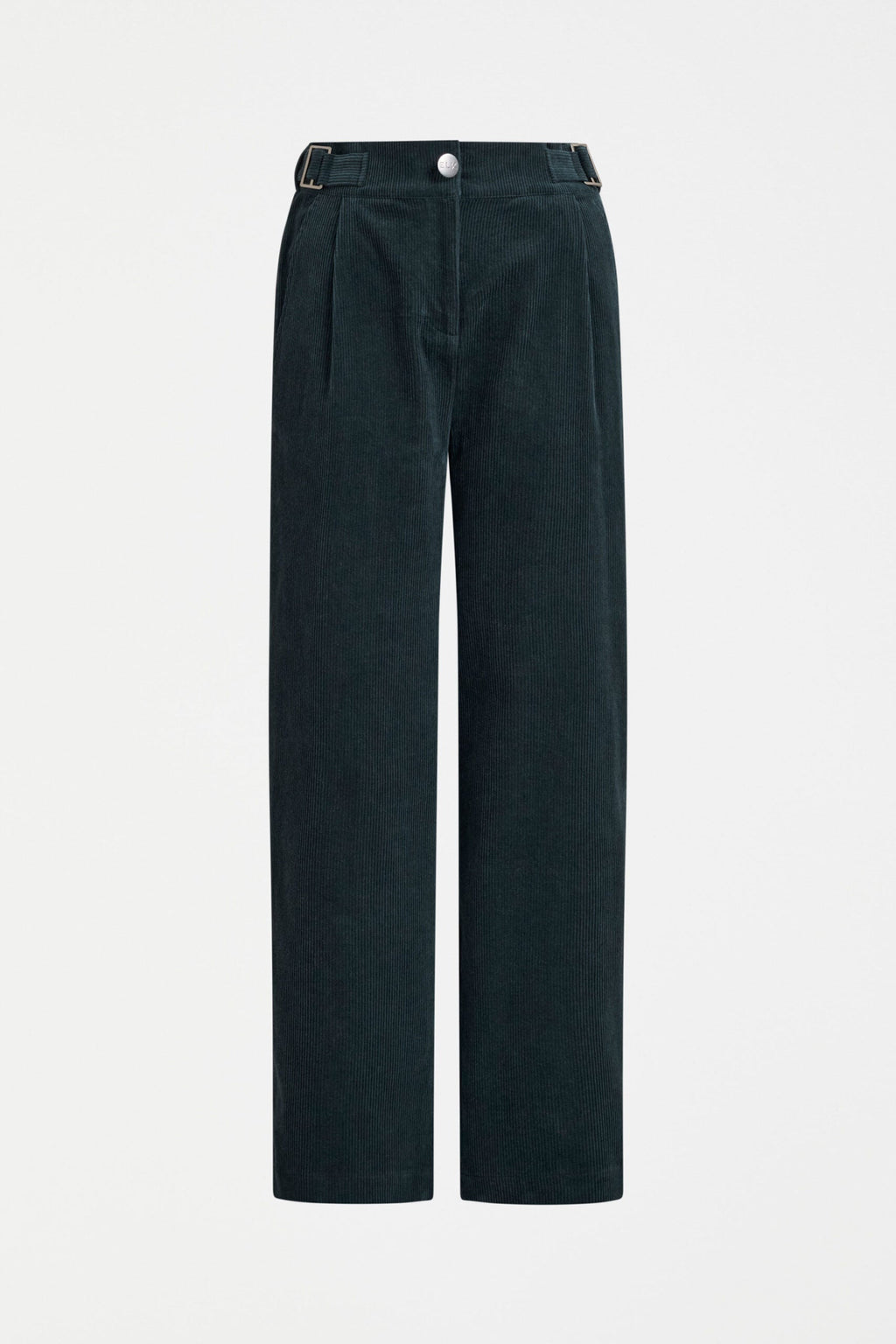 Noemi Cord Pant in Carbon wide-leg organic cotton corduroy trousers