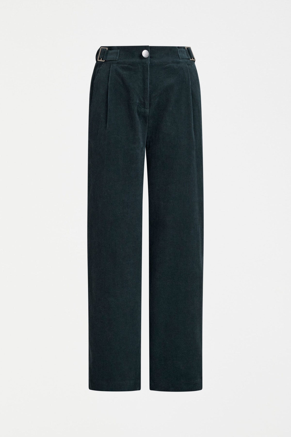 Noemi Cord Pant in Carbon wide-leg organic cotton corduroy trousers
