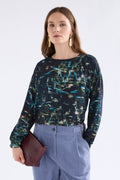 ELK Kallio Top Norda Print front view