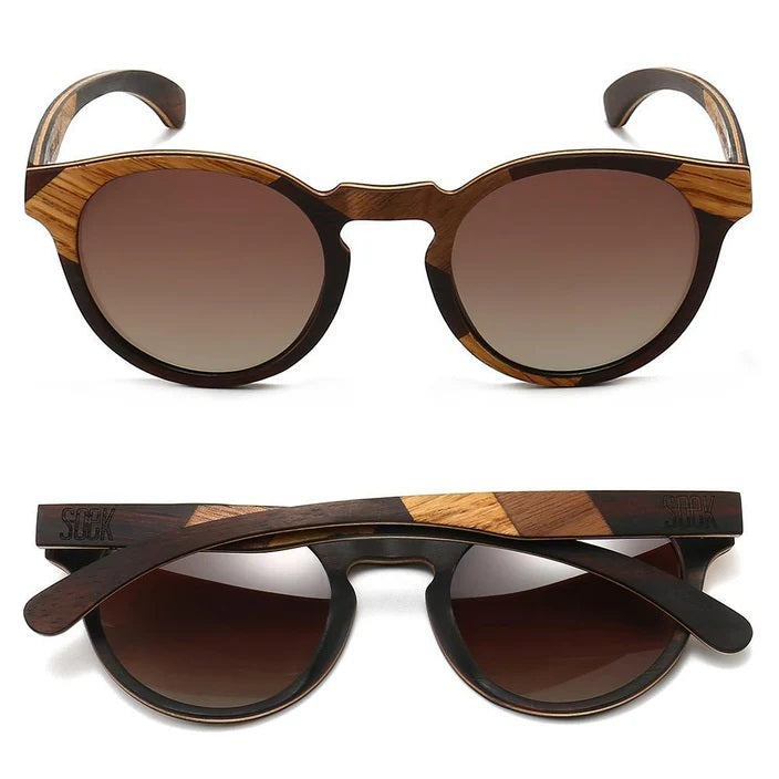 Sunglasses - THE DRIFTER Maple & Ebony Frame