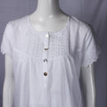 Nightie White Embroidered Swiss Dot