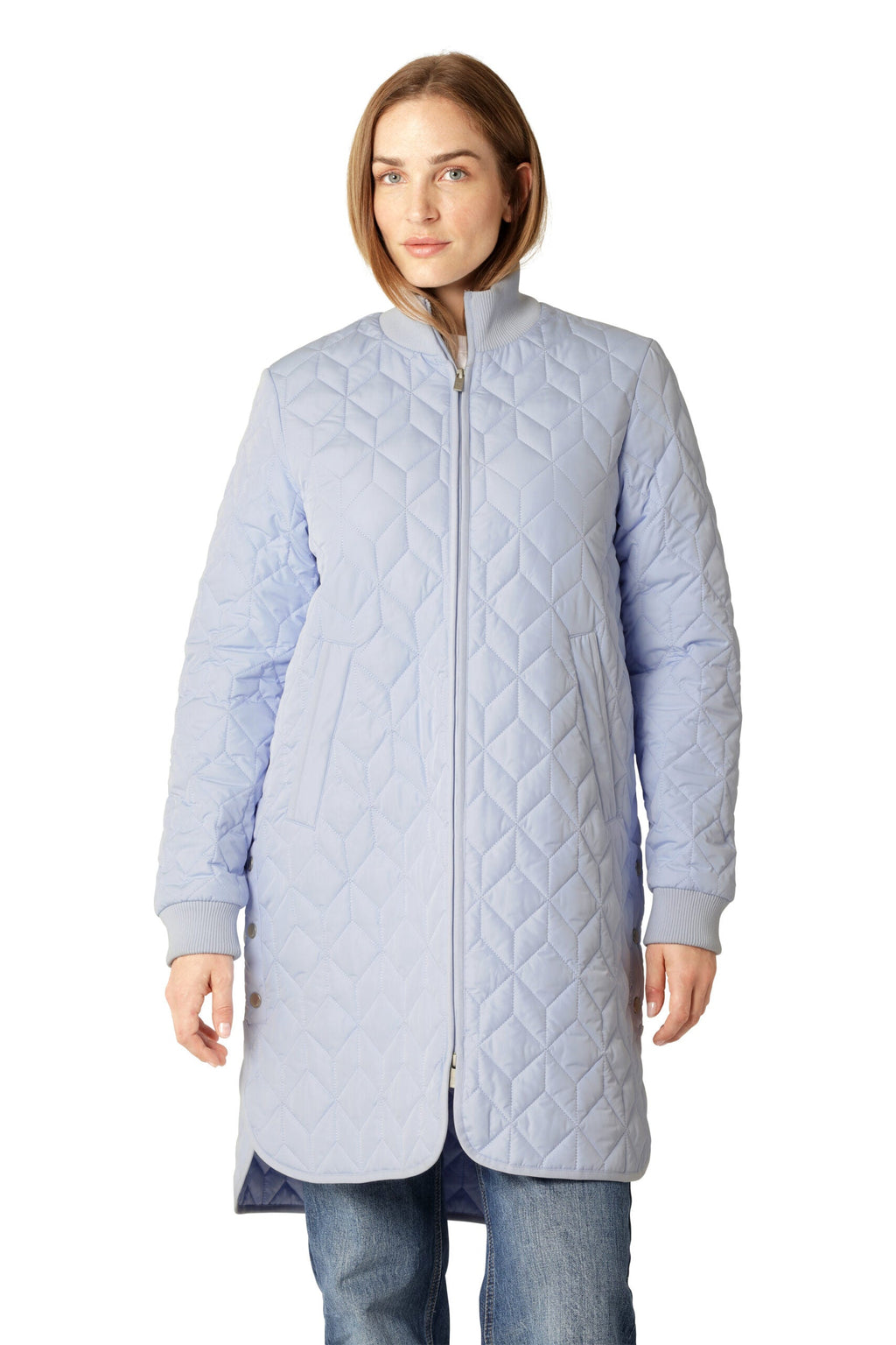 Art06 - Long Quilt Coat - Heather
