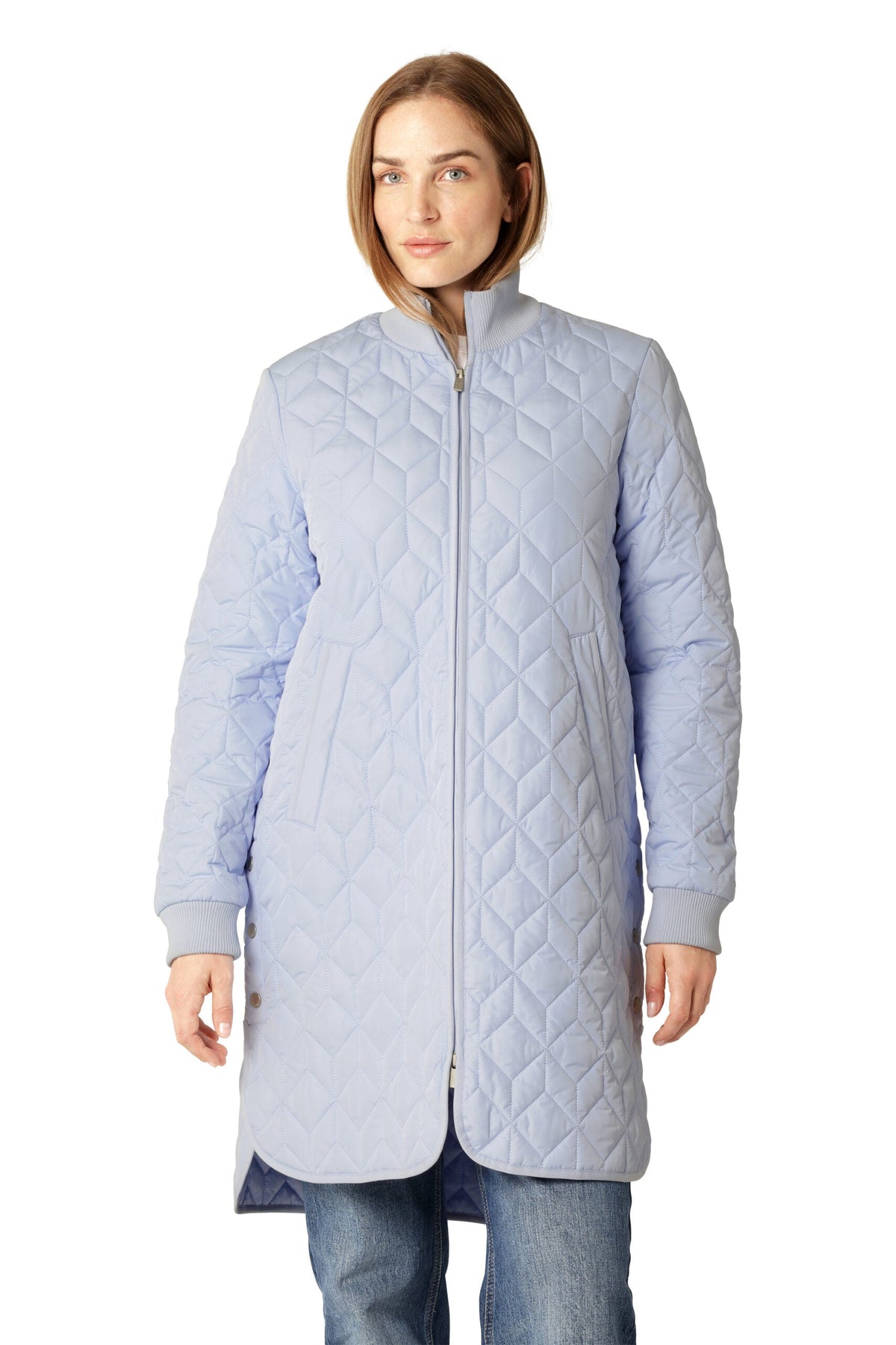 Art06 - Long Quilt Coat - Heather