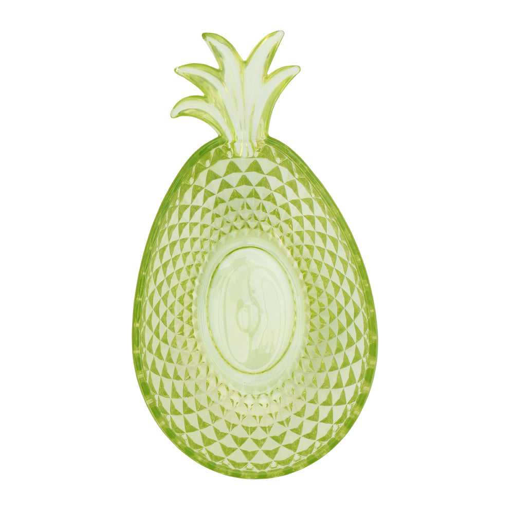 Pineapple Bowl Green Glass
