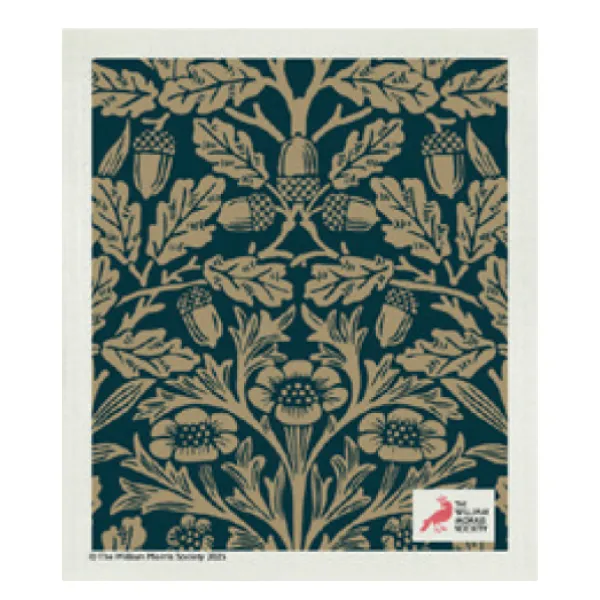 William Morris Acorn Gold Swedish Dish Cloth