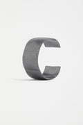 Metri Cuff Bangle with geometric patterns in Gunmetal colour