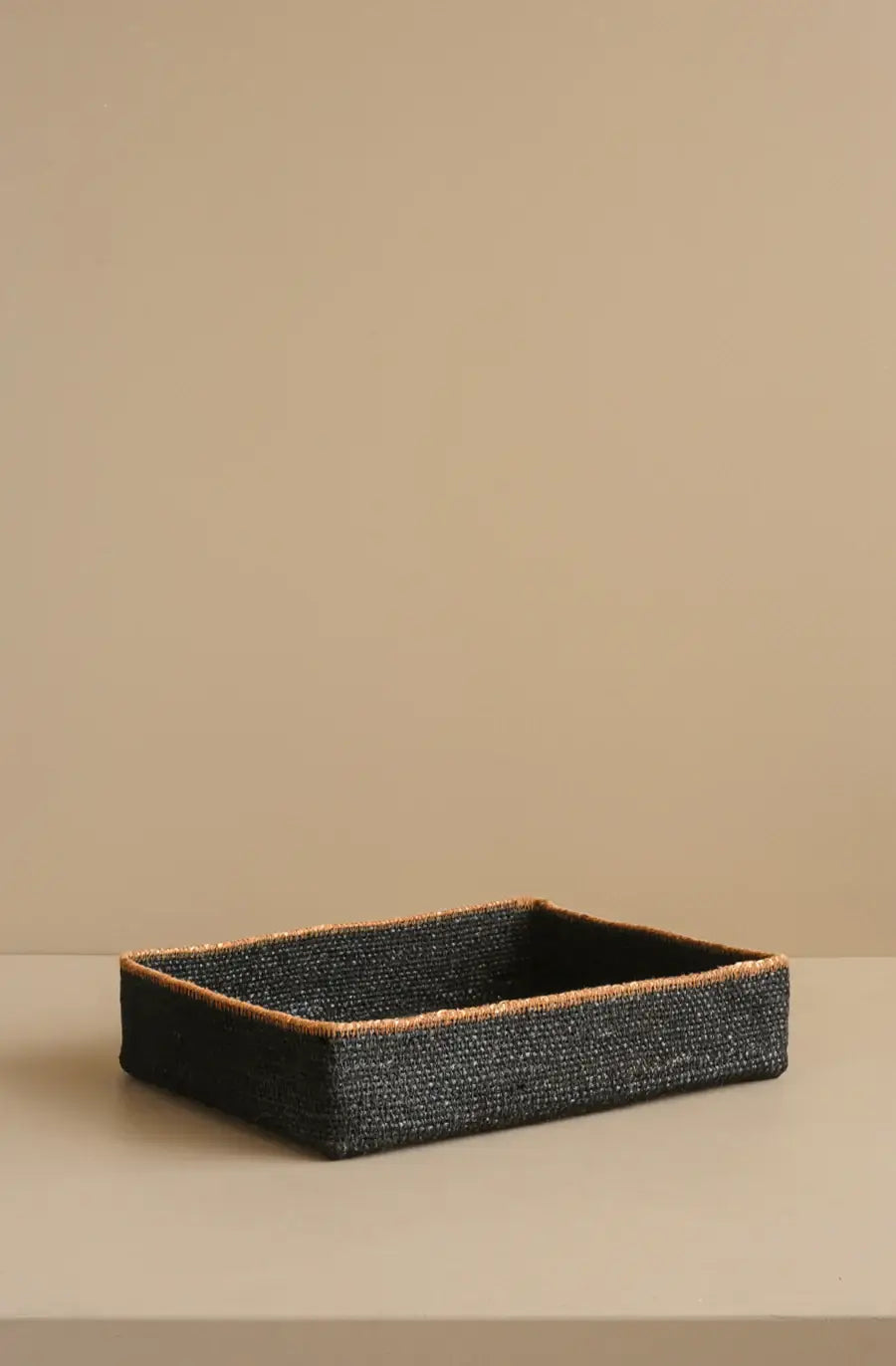 Basso Basket Tray - Black/Tan/Cream