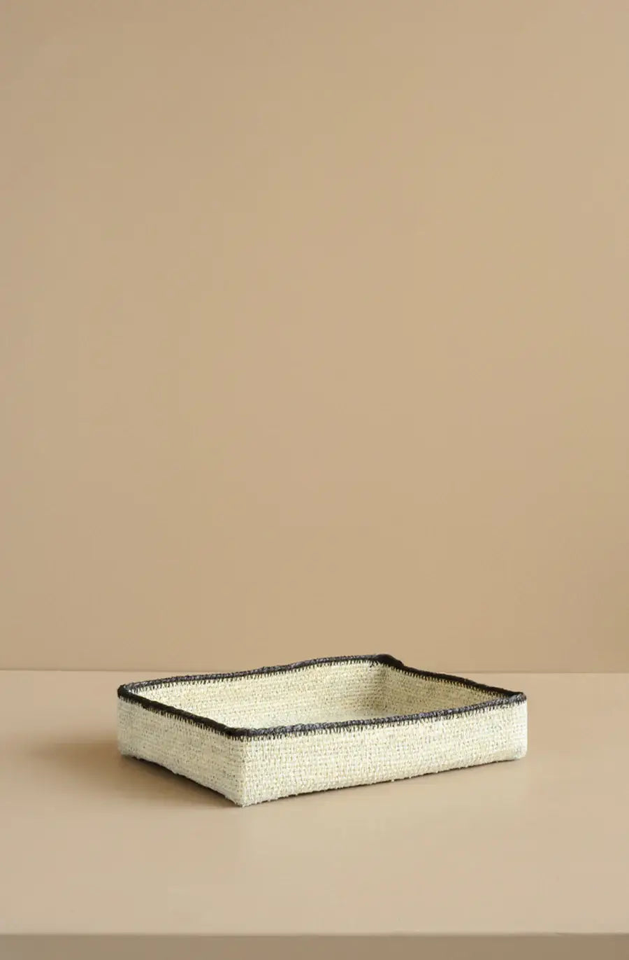 Basso Basket Tray - Black/Tan/Cream