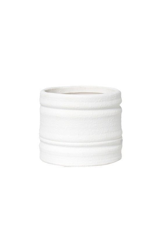 Bharat Cover Pot Small White – Magnolia Trading