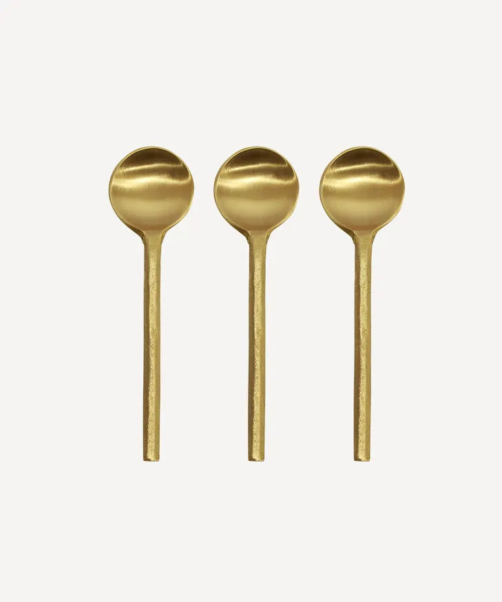 Brass Salt Spoon Large 3PC