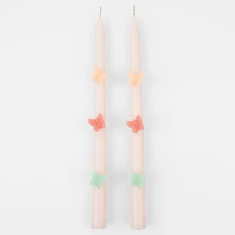 Taper Candles with Butterflies