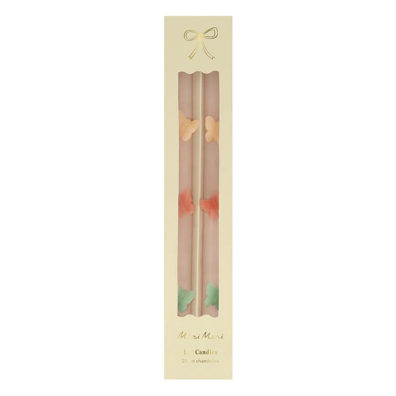 Taper Candles with Butterflies
