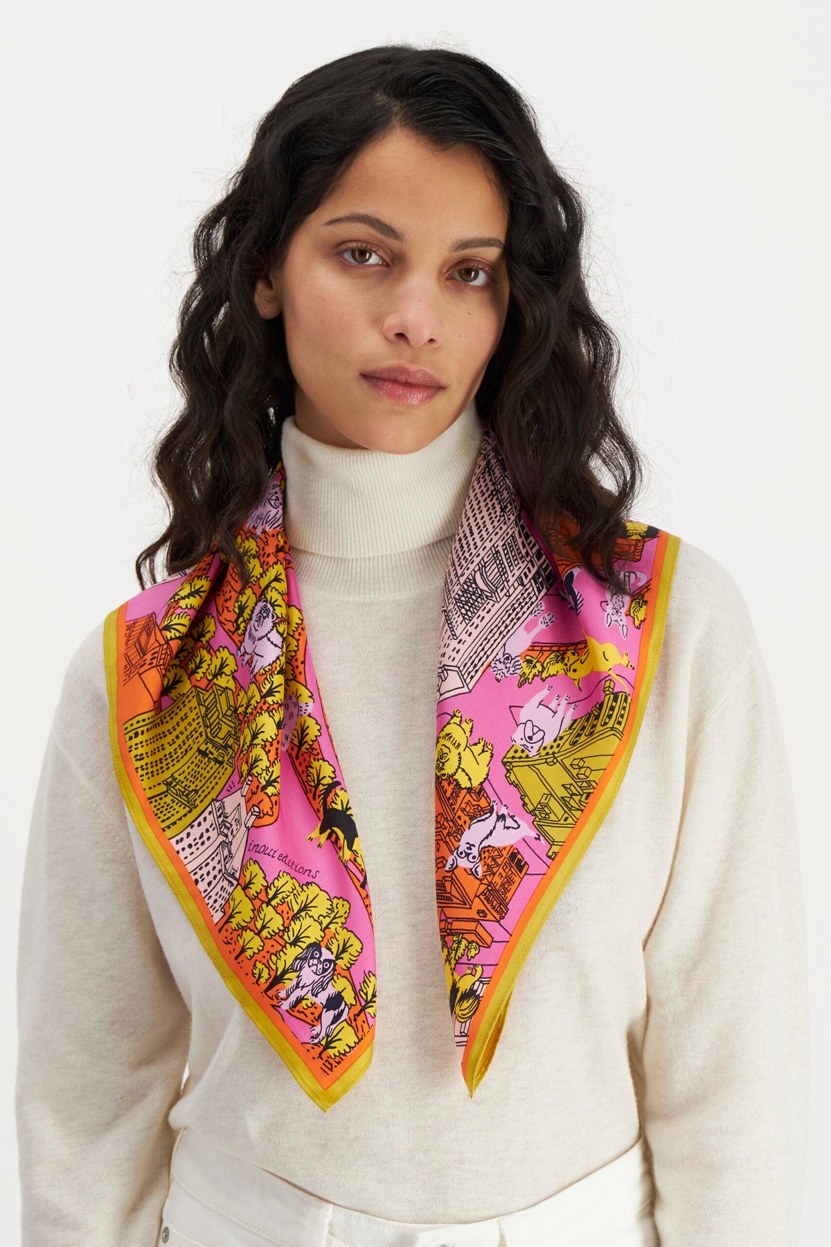 Inoui Scarf - Square CENTRAL PARK 65x65cm 100%Silk