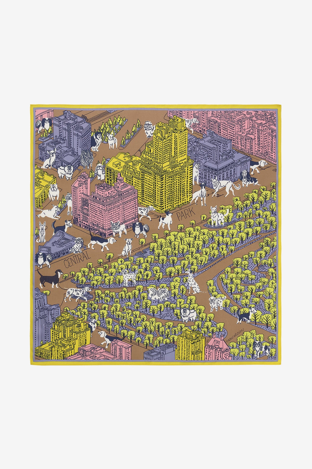 Inoui Scarf - Square CENTRAL PARK 65x65cm 100%Silk