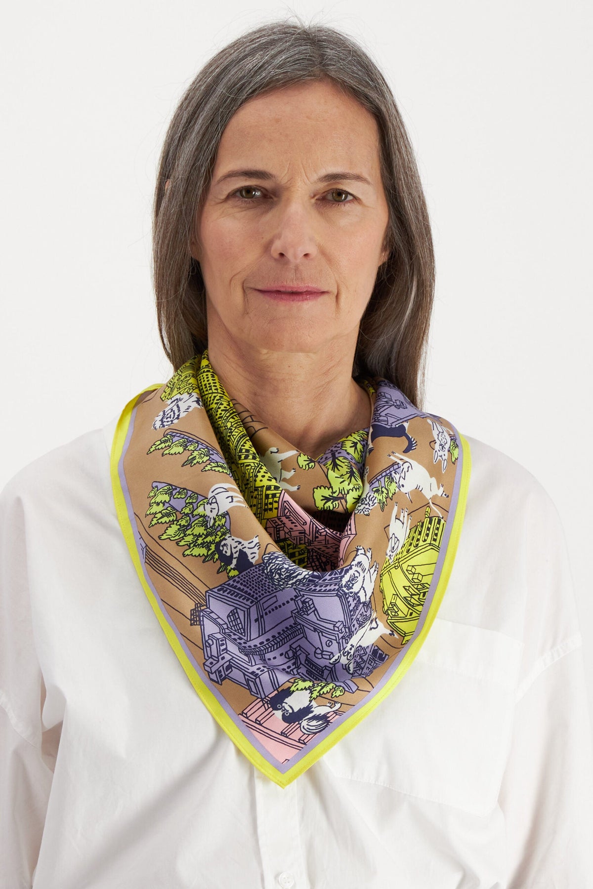 Inoui Scarf - Square CENTRAL PARK 65x65cm 100%Silk