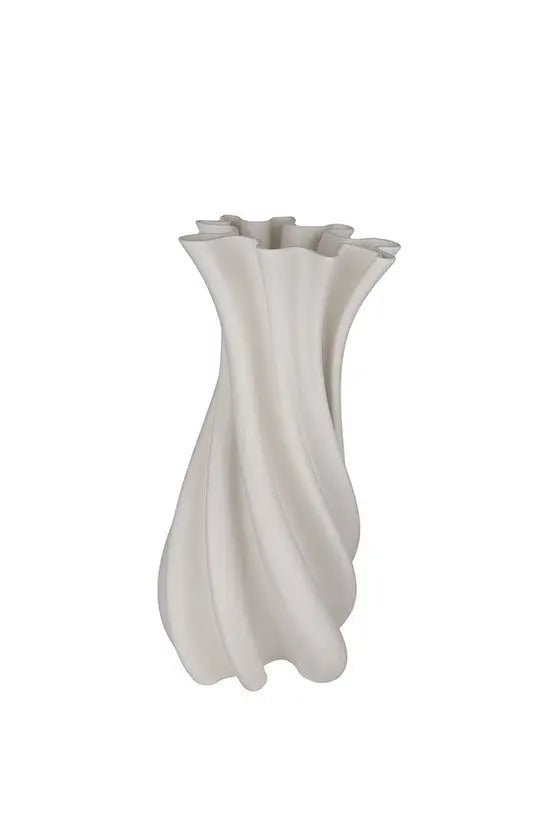 Camila White 3D Ceramic Vase Small