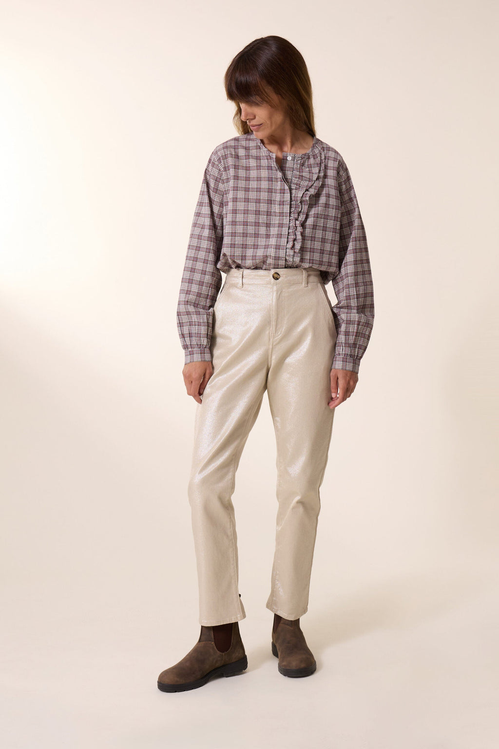 Colina Check Blouse - Multico