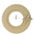 Frame - Round Fabric w/Bow 6x6 Beige