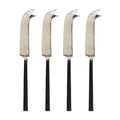 Cheese Knives - Burnished Black & Stainless Steel