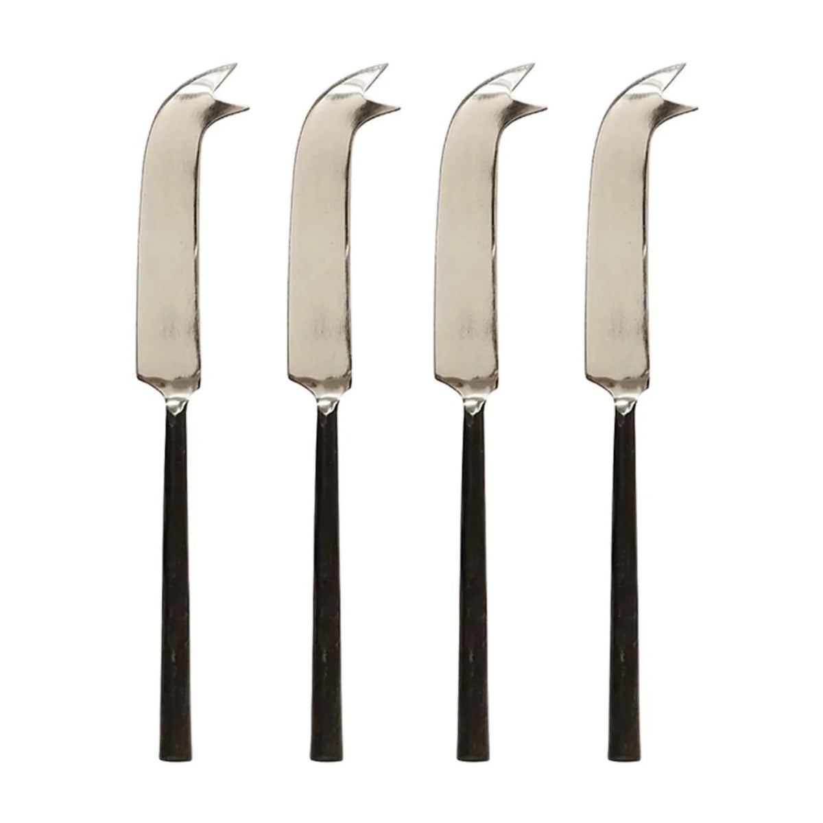 Cheese Knives - Burnished Black & Stainless Steel