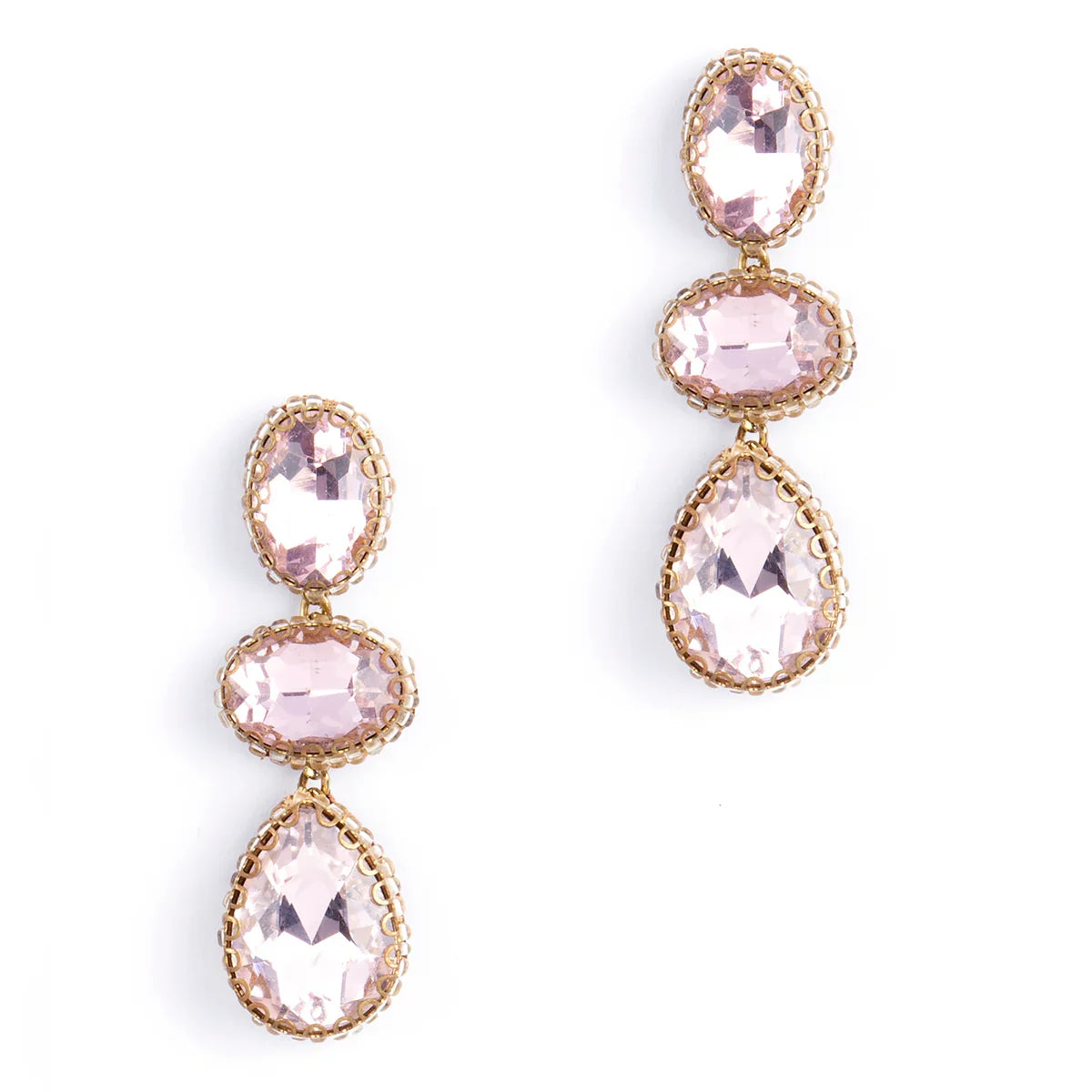 Deepa Gurnani Hadlee Earrings - Baby Pink