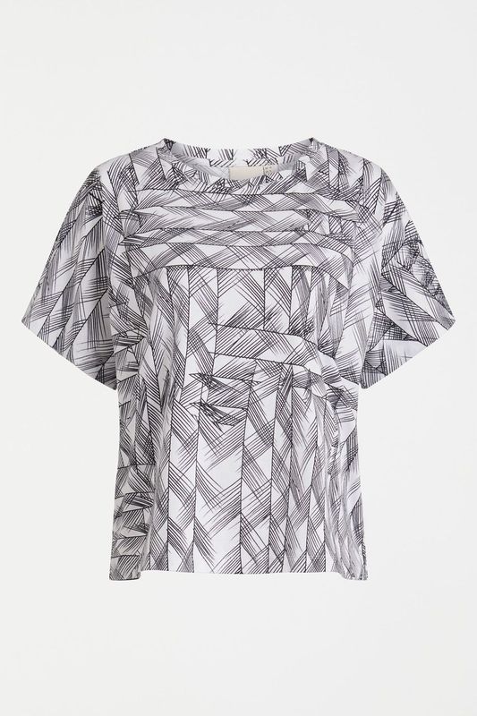 T Shirt - Haki Printed Short Sleeve