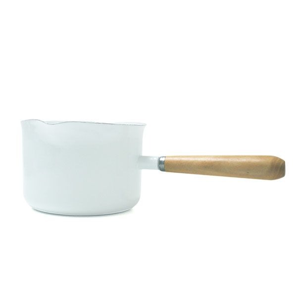Sauce Pot Enamel w Wood Handle - Dishy