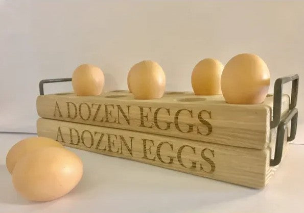 Egg Holder - Wooden with handles