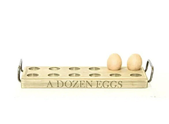 Egg Holder - Wooden with handles