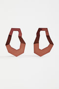ELK Delka Drop Earrings - Large statement earrings Dark Espresso