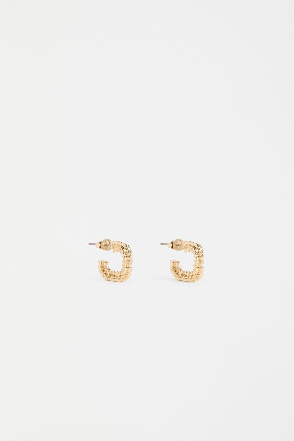 ELK Hiva Mini hoop earrings - textures small square hoop