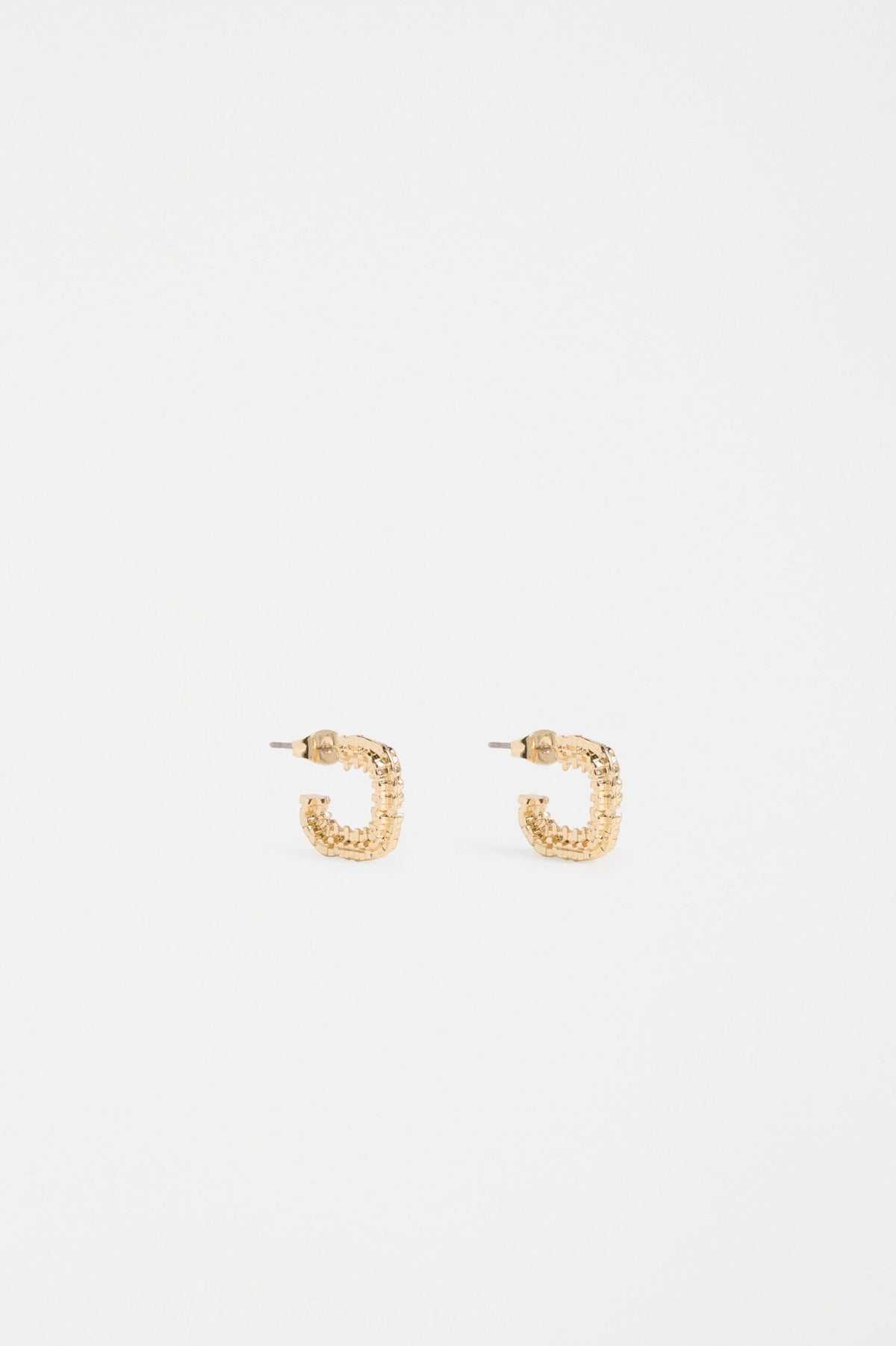 ELK Hiva Mini hoop earrings - textures small square hoop
