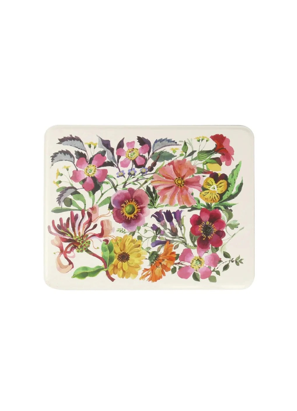 Garden Flowers Deep Rectangle Tin