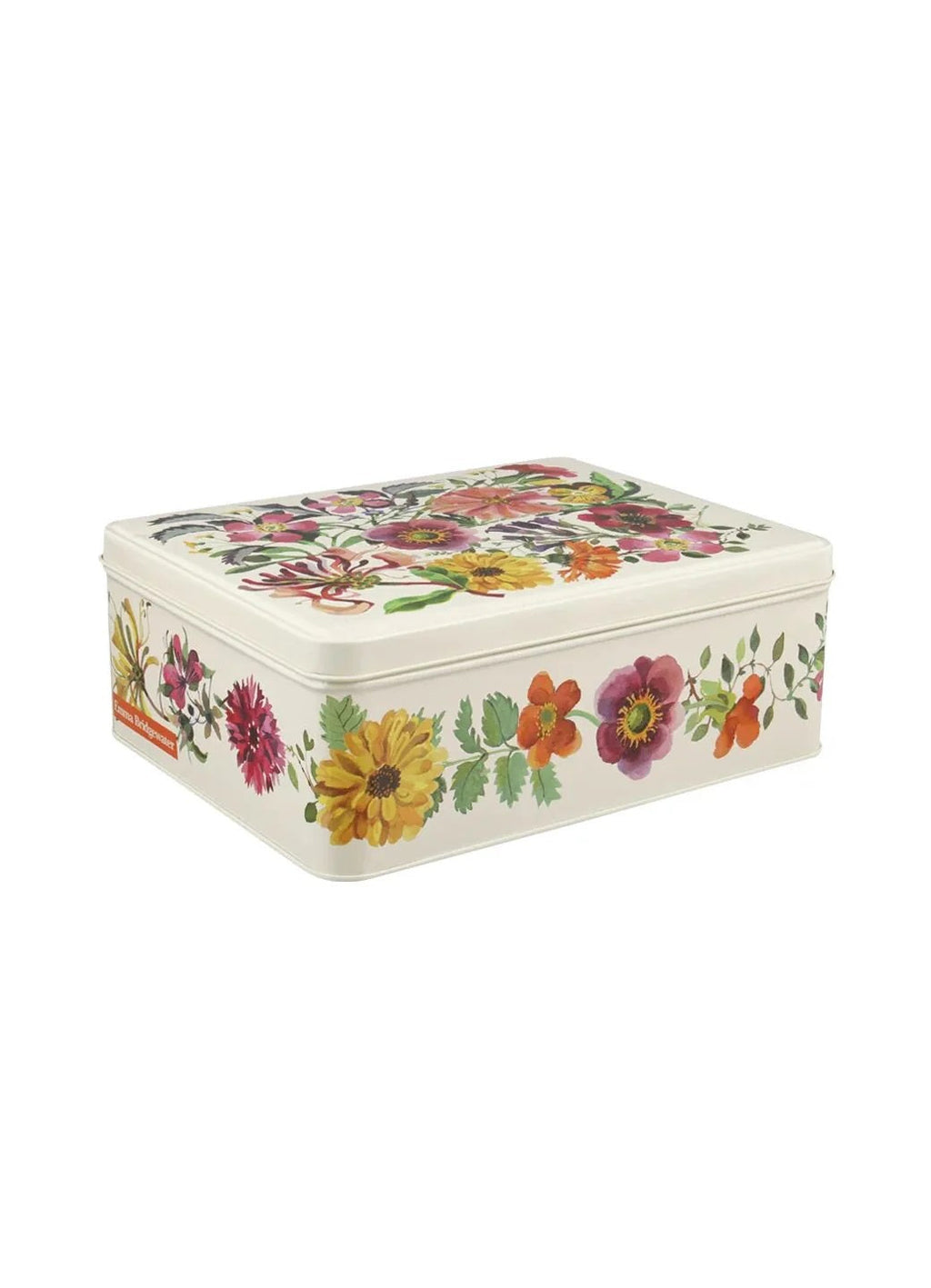 Garden Flowers Deep Rectangle Tin