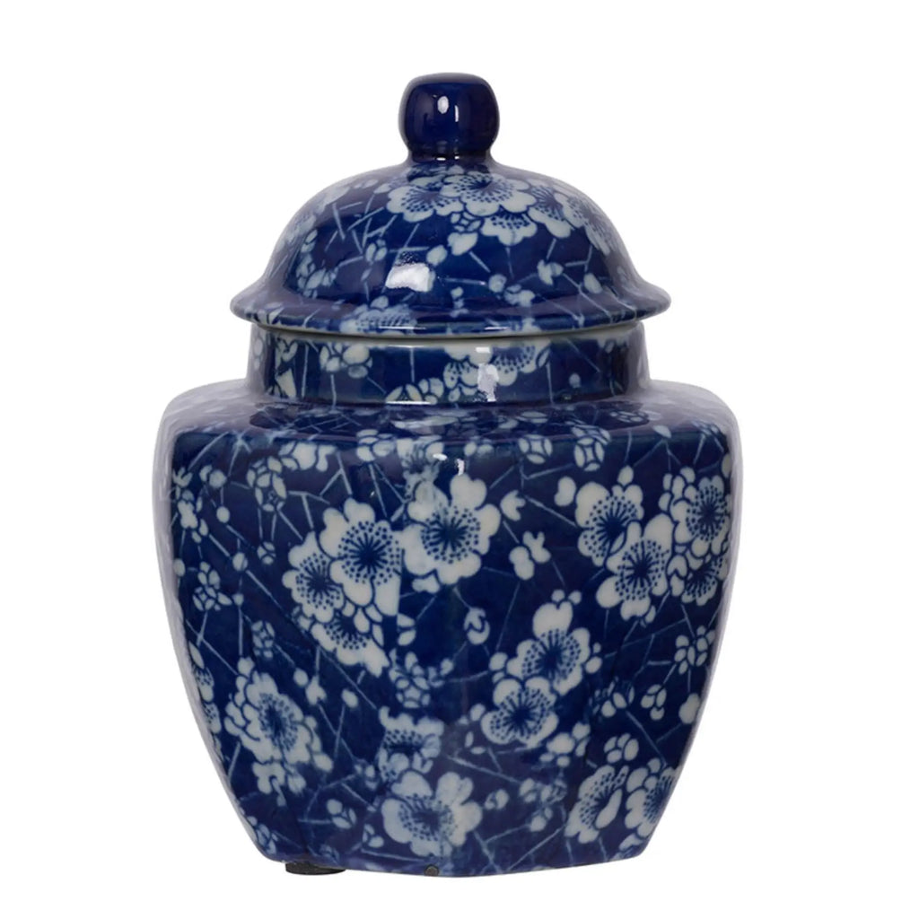 Blue & White Decorative Jar
