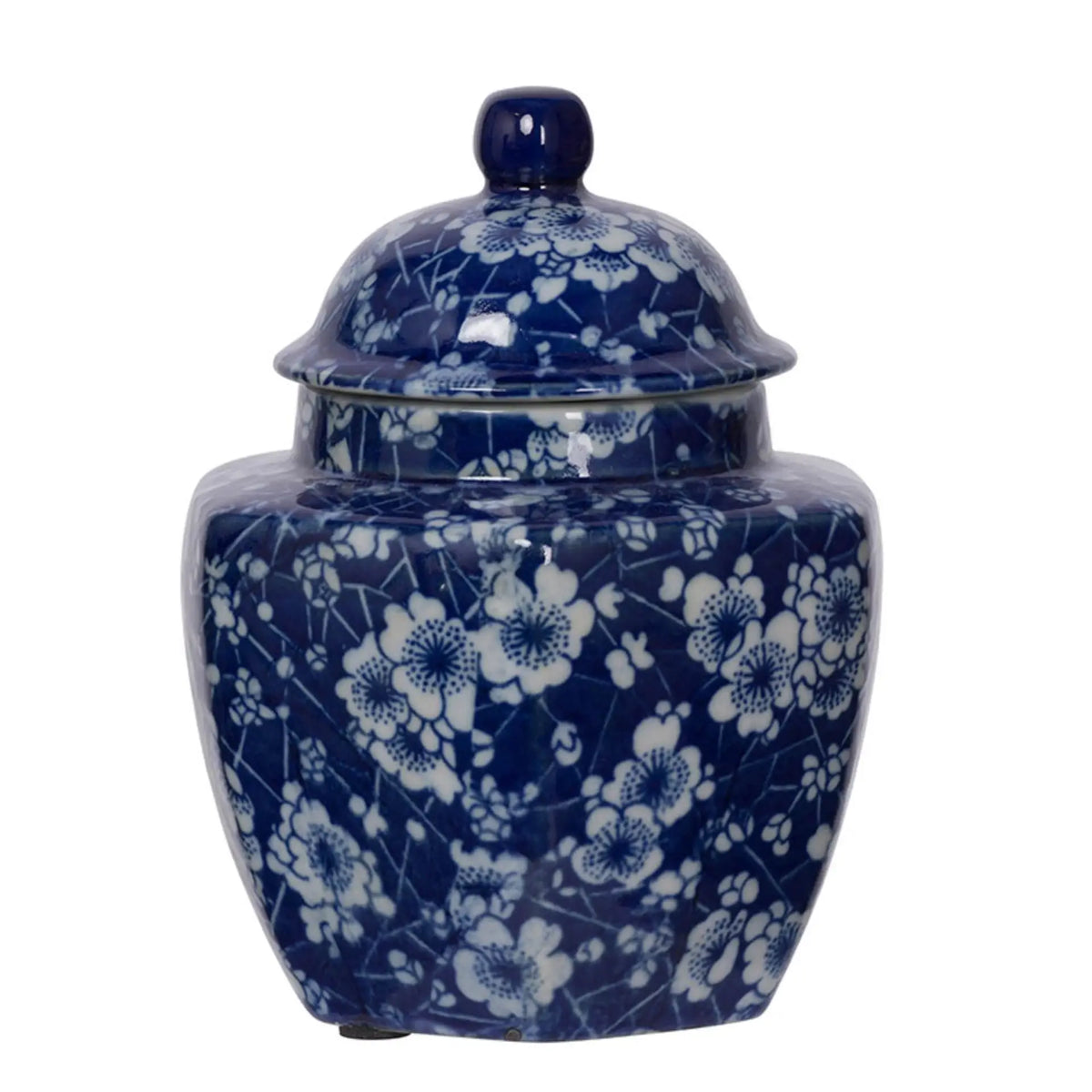 Blue & White Decorative Jar