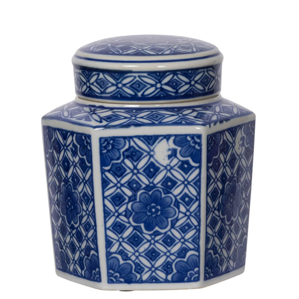 Blue & White Decorative Jar